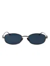 Gucci Oval-frame Sunglasses In Blue