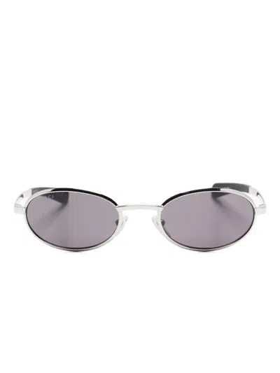 Gucci Oval-frame Sunglasses In Purple