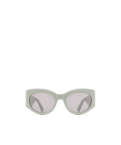 Gucci Oval-frame Sunglasses In White
