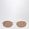 Gucci Gold Sunglasses Women In Brown
