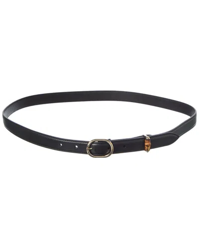 Gucci Oval Leather Buckle Belt In Transparent