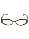 Gucci Oval Lens Logo Frame In Gray