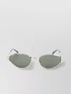 Gucci Oval Metal Sunglasses With Green Lenses