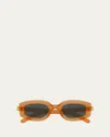 Gucci Oval Plastic Sunglasses In Orange