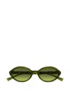 Gucci Oval Sunglasses In Green