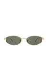 Gucci Oval-frame Sunglasses In Black