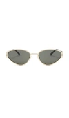 Gucci Oval Sunglasses In Grey