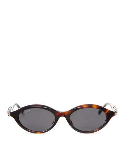 Gucci Oval Sunglasses In Multi