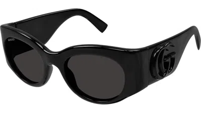 Pre-owned Gucci Oval Sunglasses53) In Black/grey (gg1544s/001