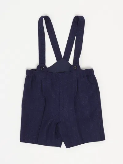 Gucci Kids' Overall Gg Trousers In Blu