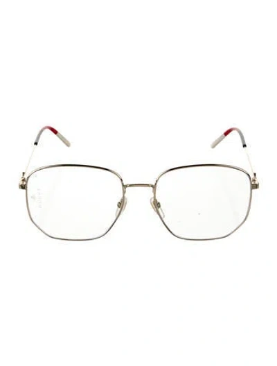 Pre-owned Gucci Oversize Eyeglasses W/ Tags In Gold