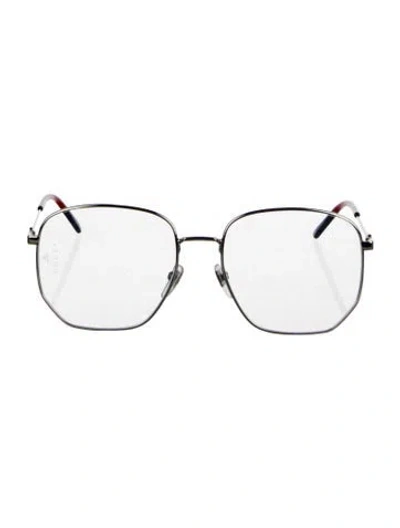 Pre-owned Gucci Oversize Eyeglasses W/ Tags In Silver