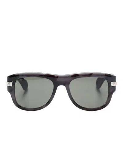 Gucci Oversize-frame Sunglasses In 灰色