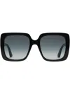 GUCCI EYEWEAR 方框太阳眼镜 - 黑色