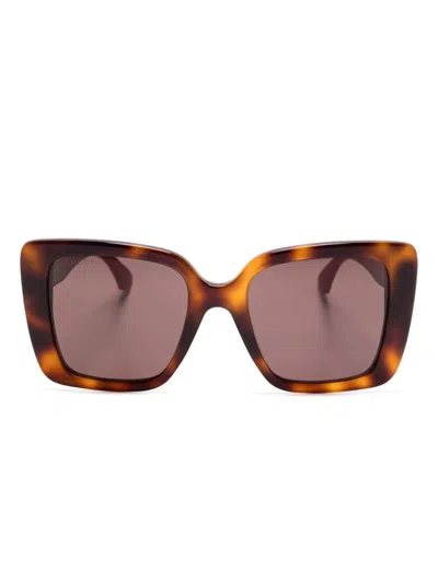 Gucci Oversize-frame Sunglasses In Brown