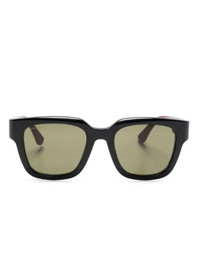 Gucci Low Nose Bridge Sunglasses In Schwarz
