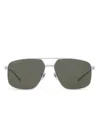 Gucci Oversize-frame Sunglasses In Silver