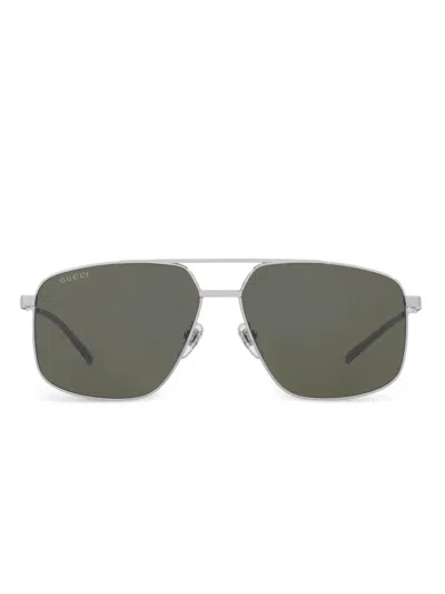 Gucci Oversize-frame Sunglasses In Silver