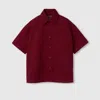 Gucci Oversize Gg Cotton Shirt In Bordeaux