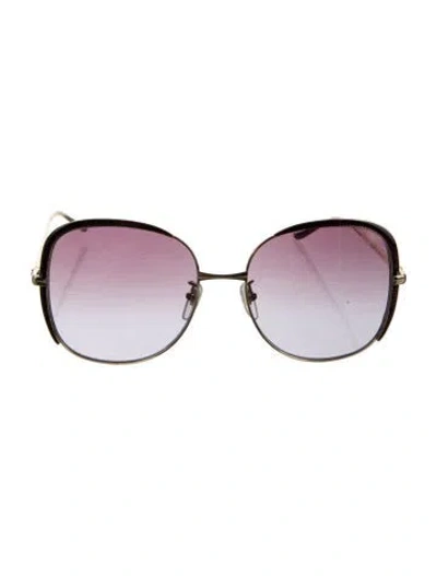 Pre-owned Gucci Oversize Gradient Sunglasses In Black