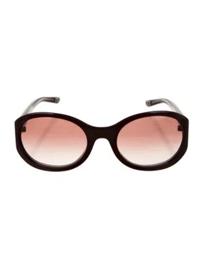 Pre-owned Gucci Oversize Gradient Sunglasses In Black