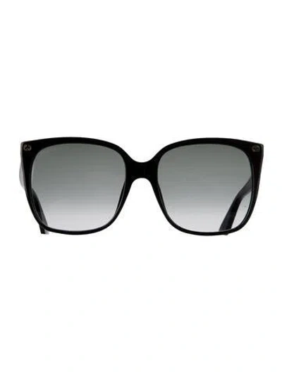 Pre-owned Gucci Oversize Gradient Sunglasses In Black