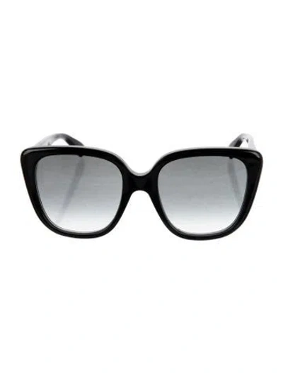 Pre-owned Gucci Oversize Gradient Sunglasses In Black