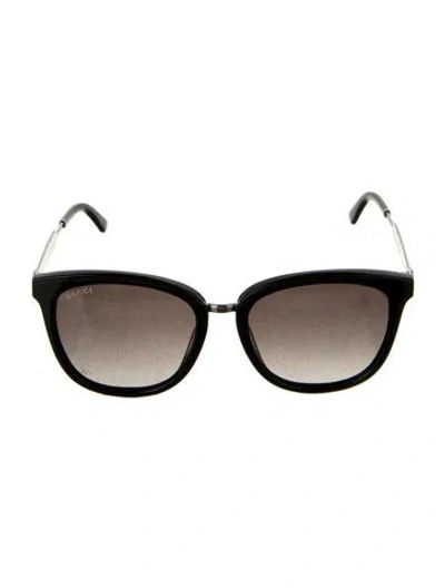 Pre-owned Gucci Oversize Gradient Sunglasses In Black