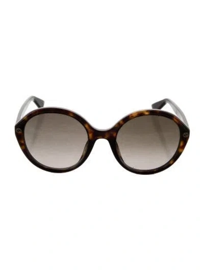 Pre-owned Gucci Oversize Gradient Sunglasses In Brown