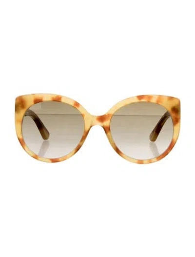Pre-owned Gucci Oversize Gradient Sunglasses In Brown