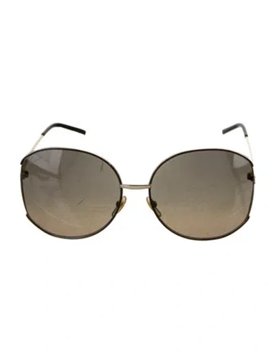 Pre-owned Gucci Oversize Gradient Sunglasses In Gold
