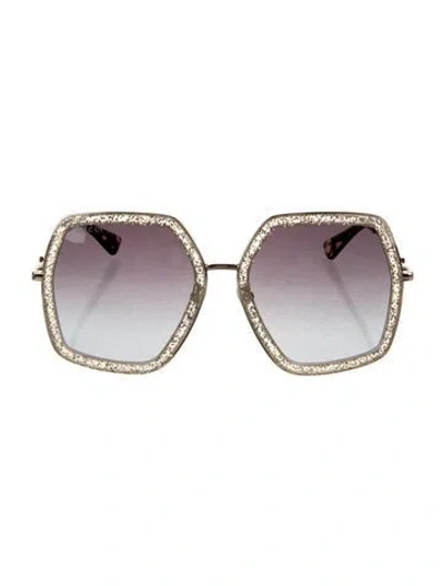 Pre-owned Gucci Oversize Gradient Sunglasses In Multicolor