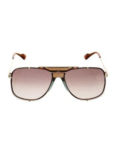 Pre-owned Gucci Oversize Gradient Sunglasses W/ Tags In Brown