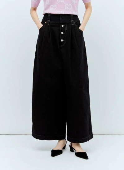 Gucci Oversize Jeans In Black