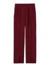 Gucci Wool Trousers With Front Pleats And Pockets In Red