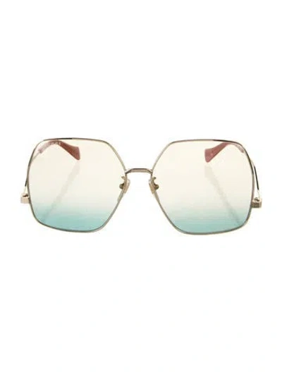 Pre-owned Gucci Oversize Mirrored Sunglasses W/ Tags