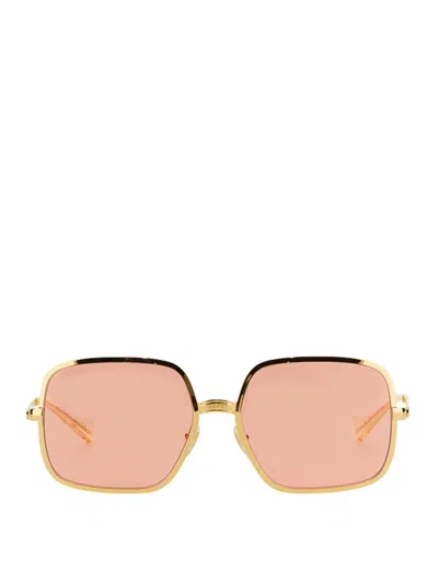 Gucci Oversize Square Sunglasses In Gold