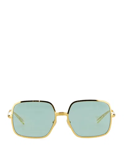Gucci Oversize Square Sunglasses In Gold