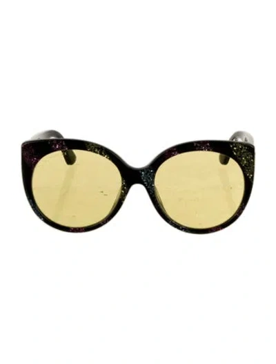 Pre-owned Gucci Oversize Tinted Sunglasses In Black