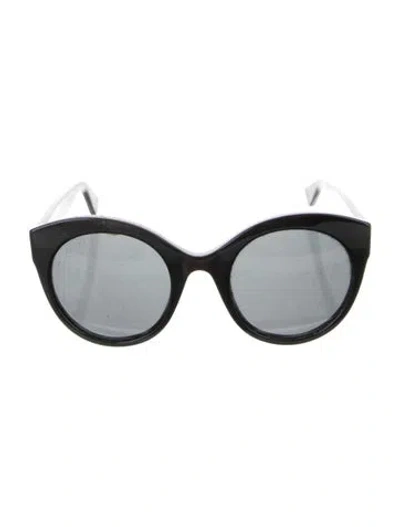 Pre-owned Gucci Oversize Tinted Sunglasses In Black