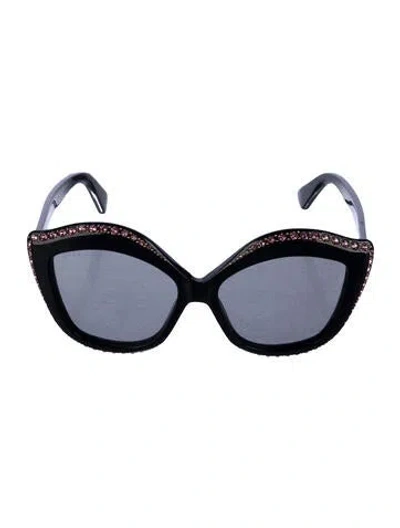 Pre-owned Gucci Oversize Tinted Sunglasses In Black