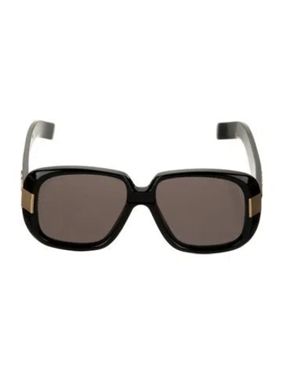 Pre-owned Gucci Oversize Tinted Sunglasses In Black