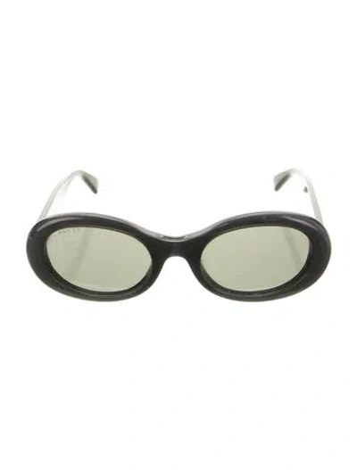 Pre-owned Gucci Oversize Tinted Sunglasses In Black