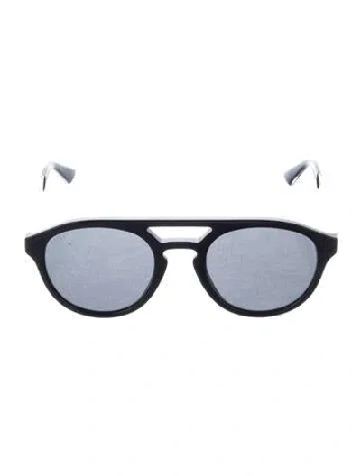 Pre-owned Gucci Oversize Tinted Sunglasses In Black