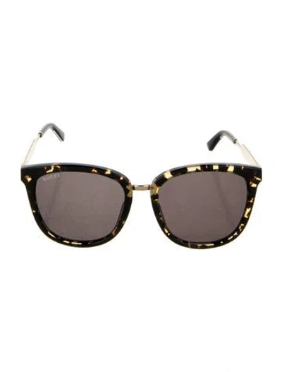 Pre-owned Gucci Oversize Tinted Sunglasses In Brown