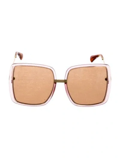 Pre-owned Gucci Oversize Tinted Sunglasses In Multi