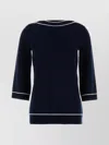 Gucci Oversize Wool Sweater With Contrast Trim And Button Detail