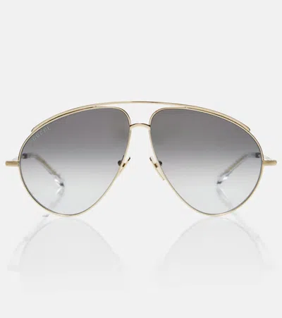 Gucci Oversized Aviator Sunglasses In Gray
