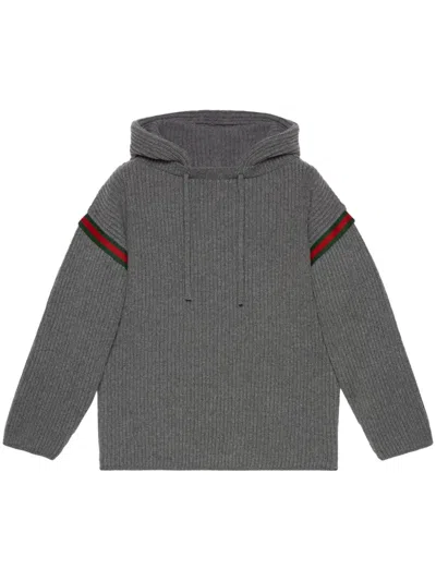 Gucci Oversized Cashmere And Wool Sweater In Gray