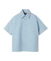Gucci Mens Gg Monogram Relaxed Cotton Shirt Baby Blue In Blue